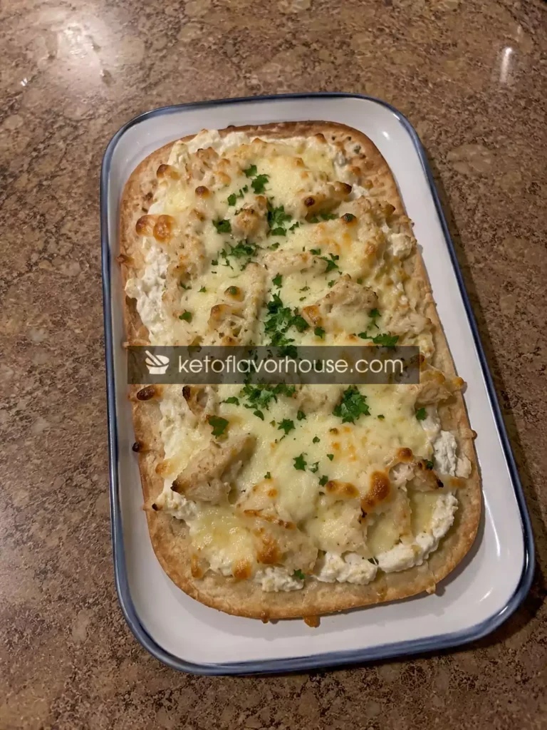 36g Protein Chicken and Cottage Cheese Flatbread