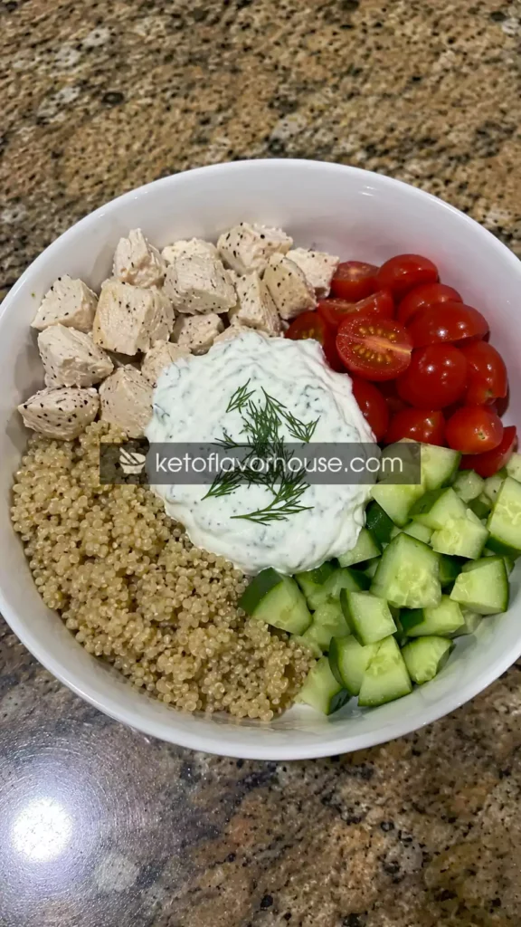 36g Protein Greek Yogurt Chicken Bowls