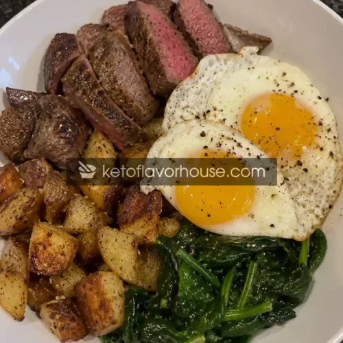 36g Protein Steak and Eggs Breakfast Bowl