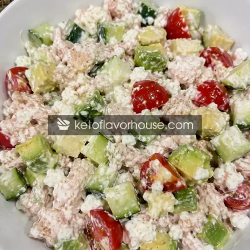 38g Protein Tuna Cottage Cheese Salad
