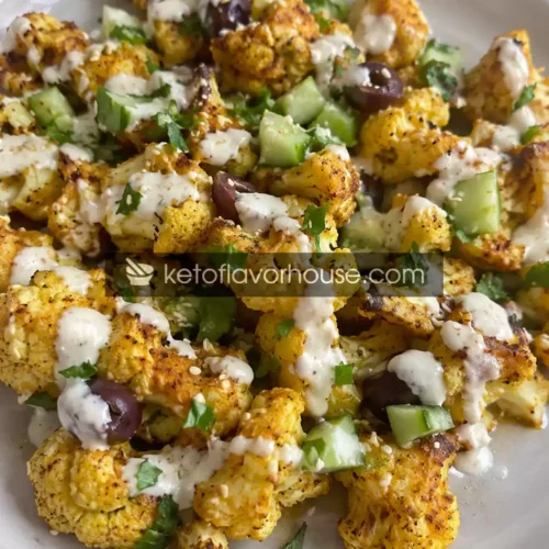 Anti-Inflammatory Air Fryer Turmeric Cauliflower with Lemon Tahini Sauce