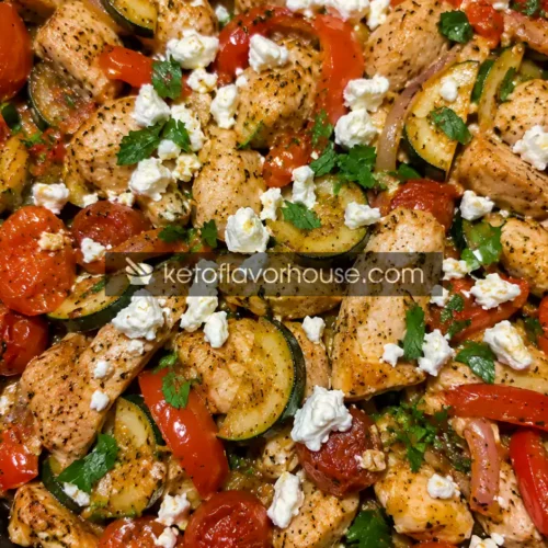 Anti-Inflammatory Mediterranean Chicken and Vegetable Skillet with Feta