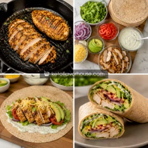 High Protein Chicken Avocado Wraps for Easy Lunches