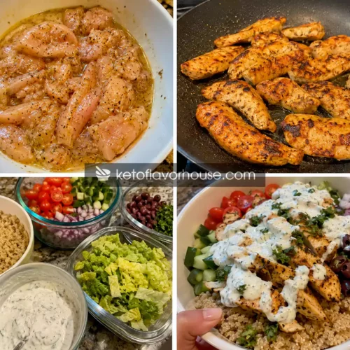 High-Protein Healthy Mediterranean Chicken Bowls for Weight Loss
