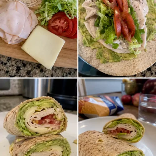 High Protein Turkey Avocado Wraps for Lunch