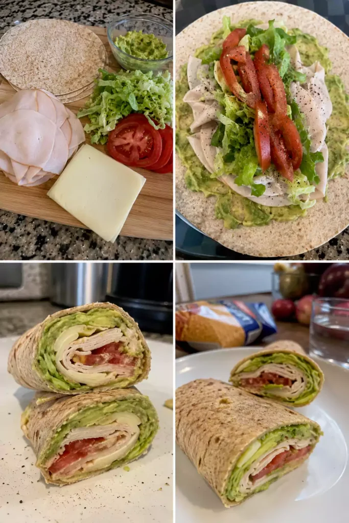High Protein Turkey Avocado Wraps for Lunch