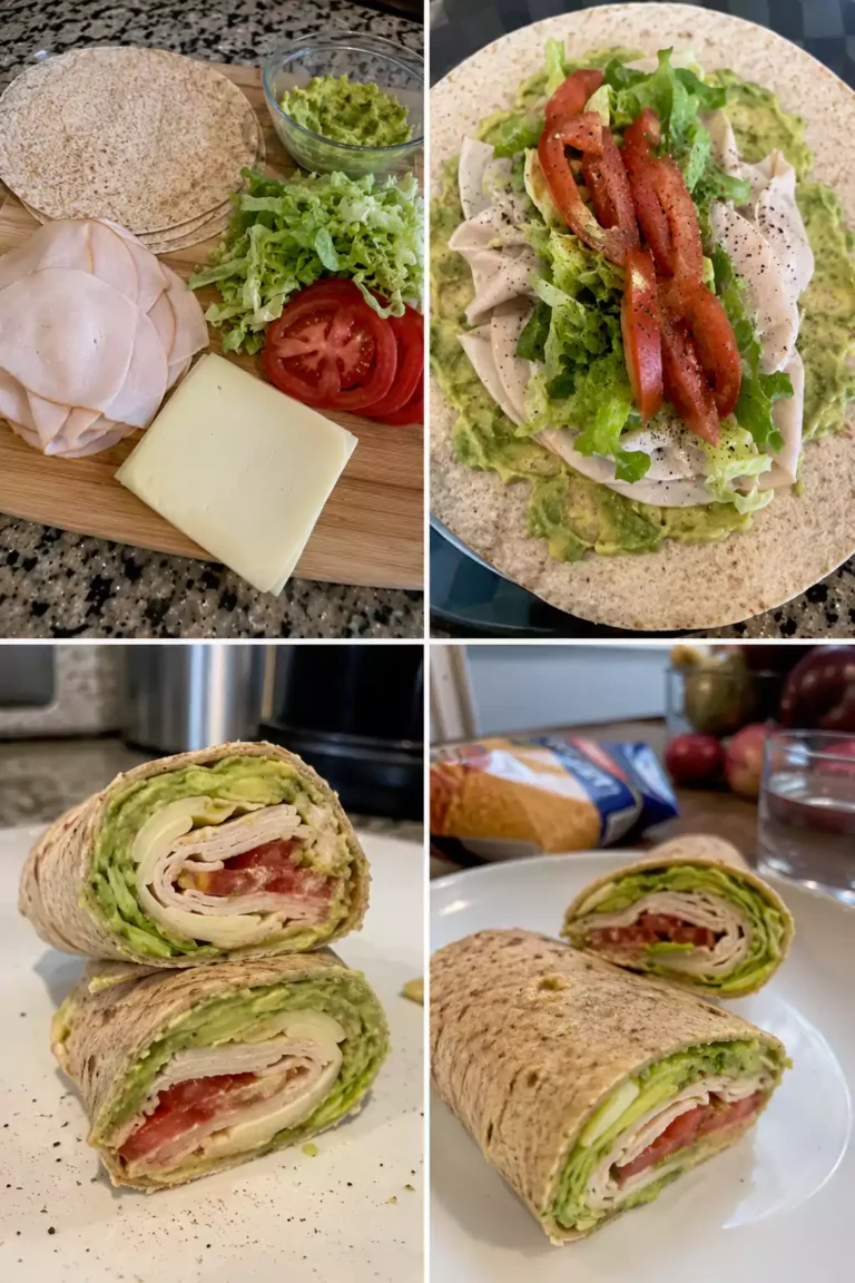 High Protein Turkey Avocado Wraps for Lunch