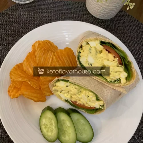 31g Protein Egg Salad Cottage Cheese Wrap