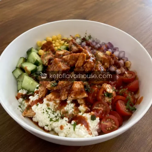 34g Protein BBQ Chicken Cottage Cheese Bowl
