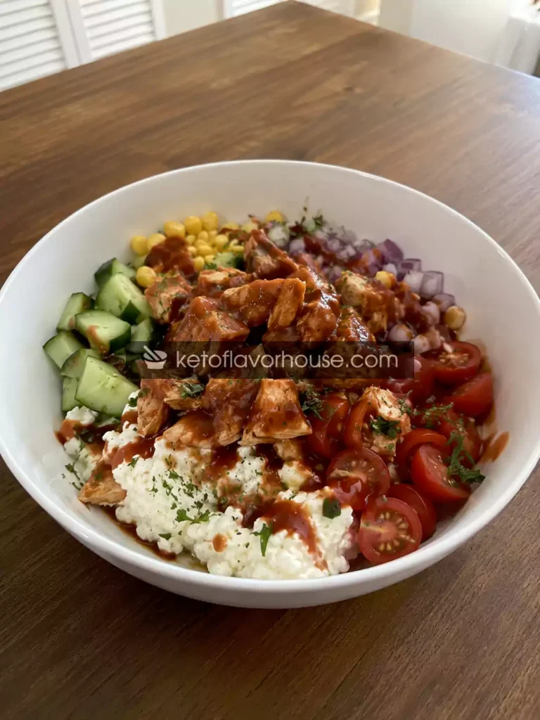 34g Protein BBQ Chicken Cottage Cheese Bowl