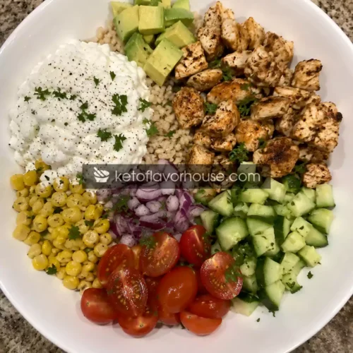 35g Protein Cottage Cheese Chicken Bowl