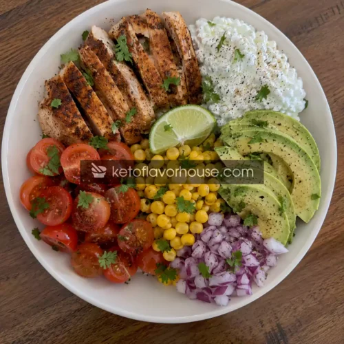 35g Protein Southwest Chicken Cottage Cheese Bowl