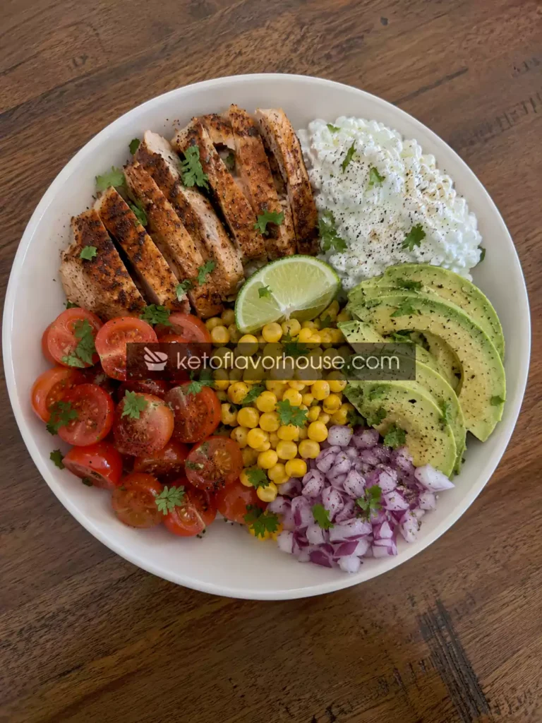35g Protein Southwest Chicken Cottage Cheese Bowl