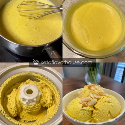 Anti-Inflammatory Golden Turmeric Ice Cream (Creamy, Keto & Sugar-Free)