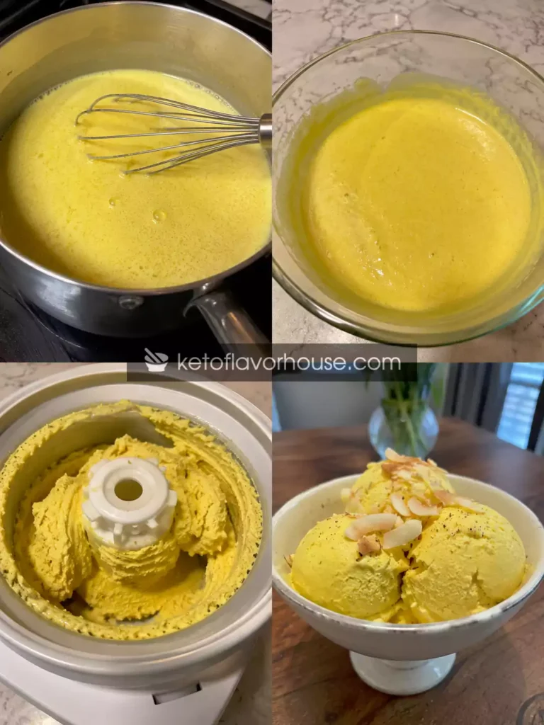 Anti-Inflammatory Golden Turmeric Ice Cream (Creamy, Keto & Sugar-Free)
