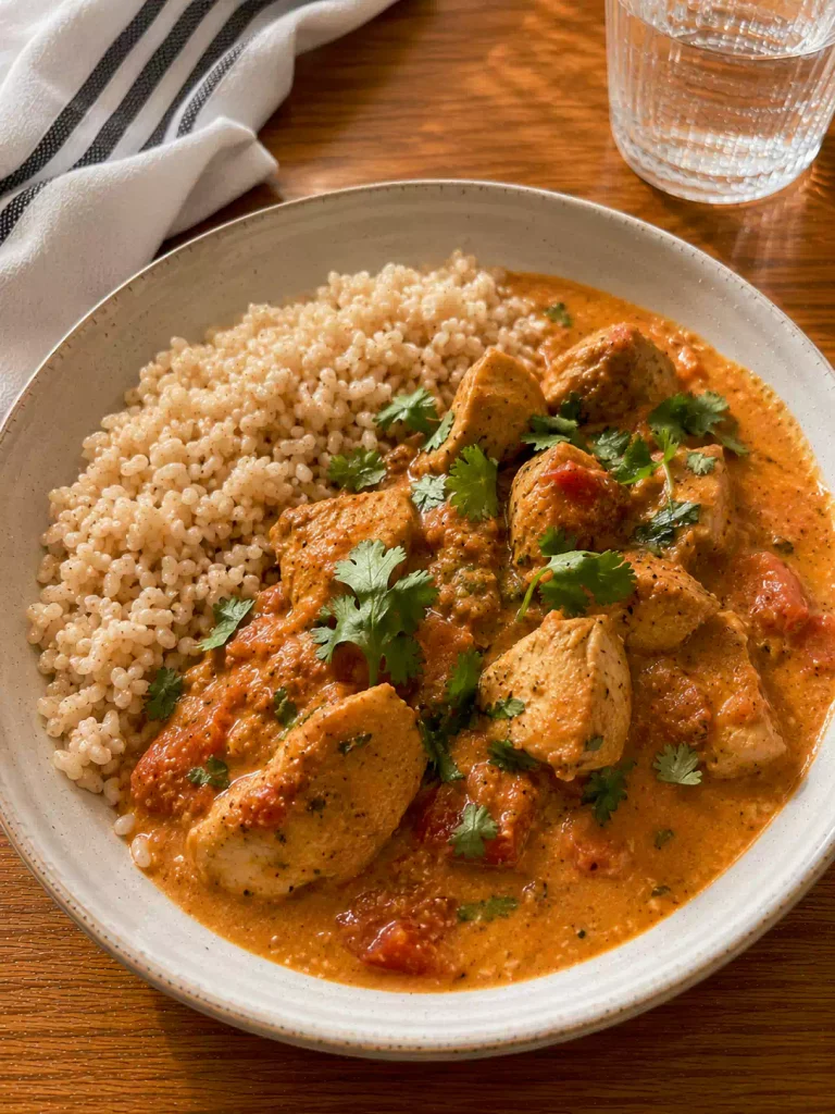 Greek Yogurt Chicken Curry with Brown Rice