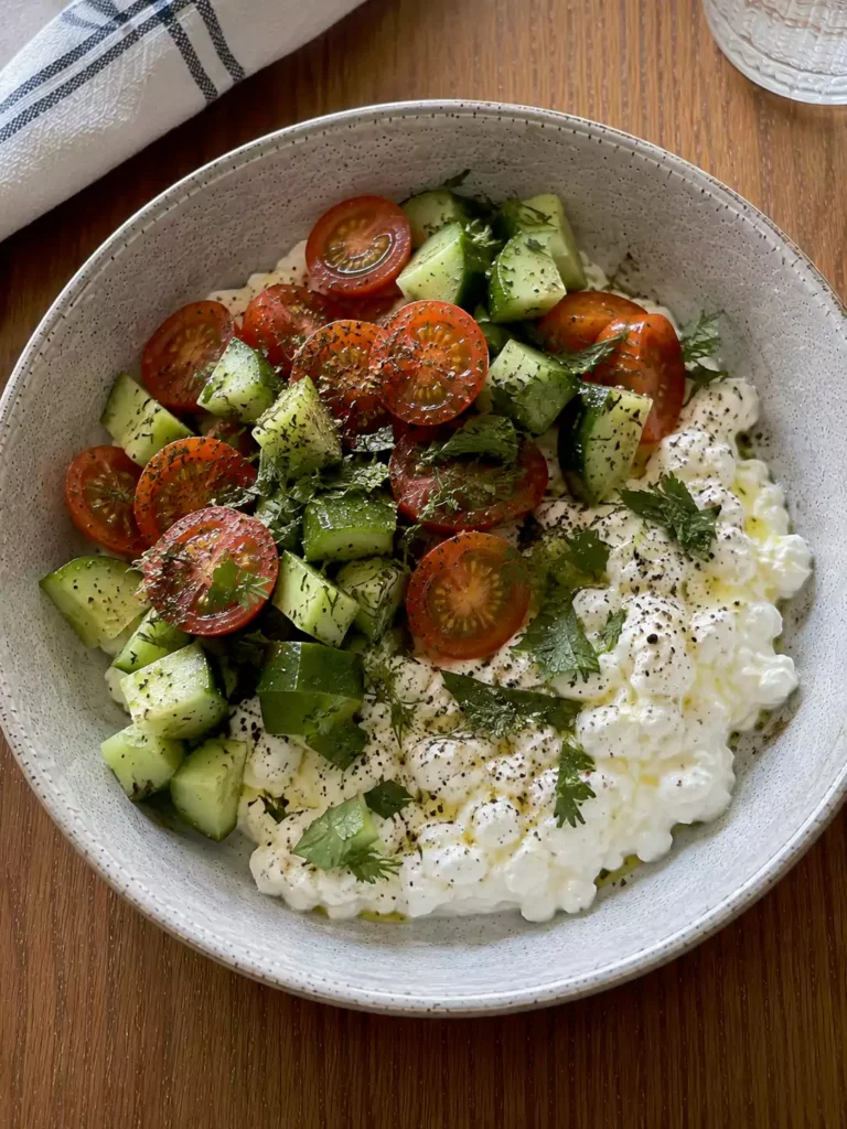 Savory Cottage Cheese with Cucumber