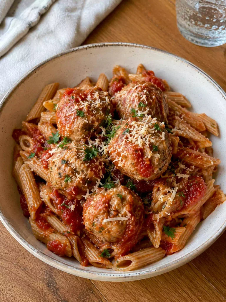 Turkey Meatballs with Whole-Wheat Pasta