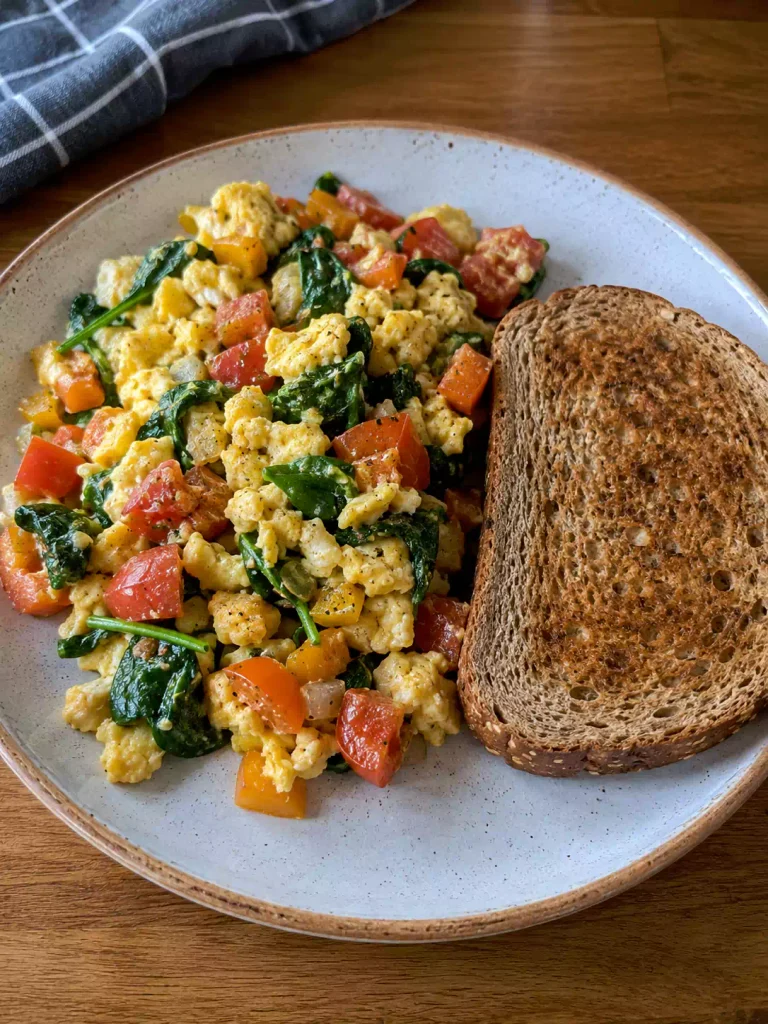 Vegetable Egg Scramble with Whole-Grain Toast
