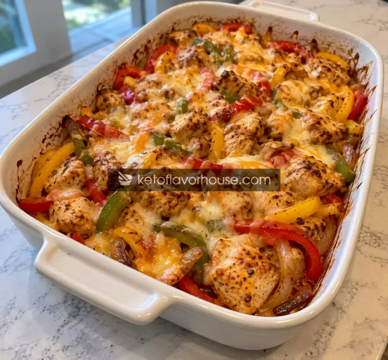 45g Protein Cheesy Baked Fajita Chicken