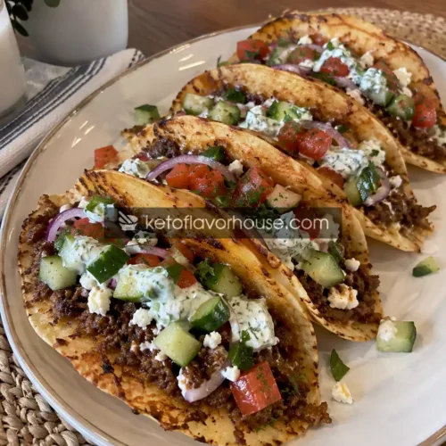 Crunchy Mediterranean Smash Burger Tacos