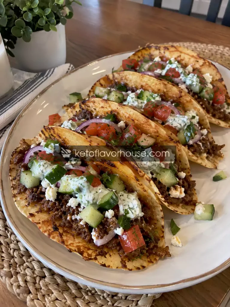 Crunchy Mediterranean Smash Burger Tacos