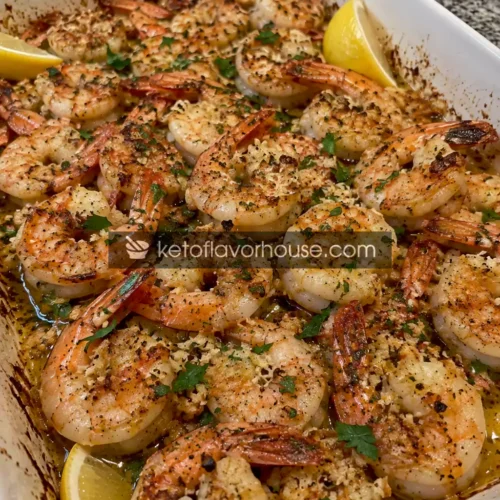 High-Protein Garlic Parmesan Baked Shrimp