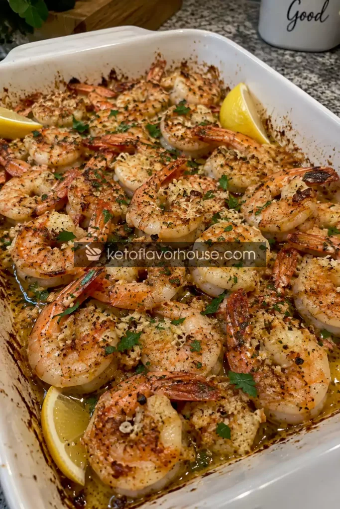 High-Protein Garlic Parmesan Baked Shrimp