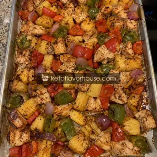 High-Protein Hawaiian Chicken Sheet Pan