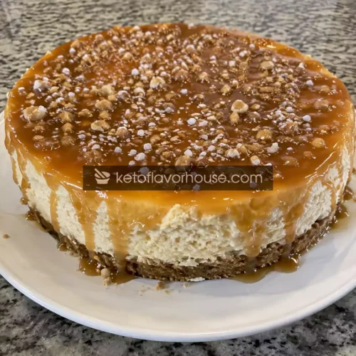 High-Protein Sea Salted Caramel Cheesecake