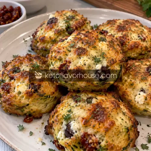 Keto Mediterranean Zucchini Cheese Bread Delights