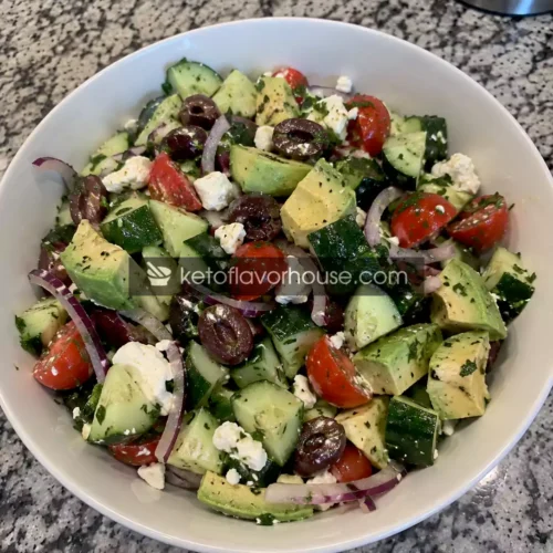 Mediterranean Avocado and Cucumber Salad