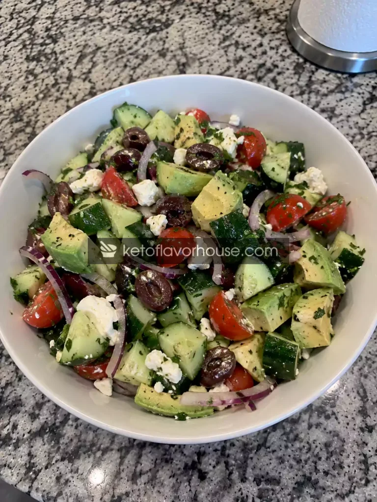 Mediterranean Avocado and Cucumber Salad