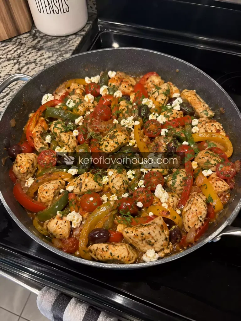 Mediterranean Chicken and Peppers Skillet