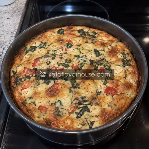 Mediterranean Creamy Crustless Baked Cheesecake