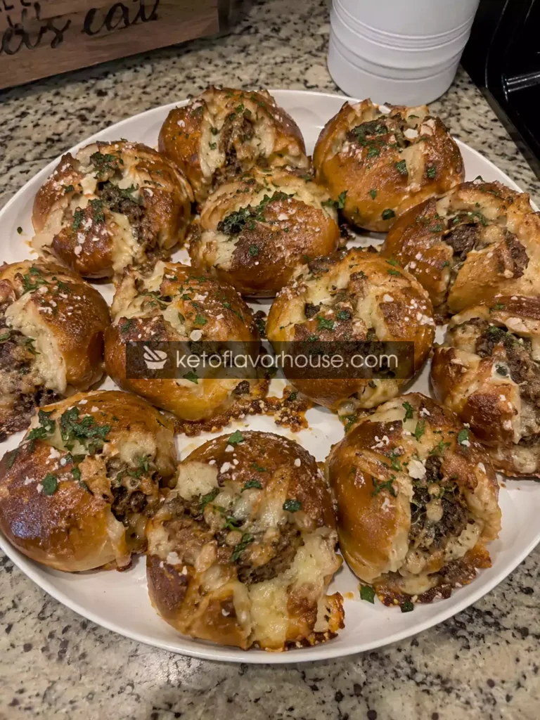 Mediterranean Smoked Brisket & Beer Cheese Pretzel Bombs