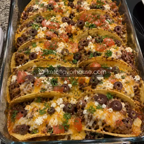 Mediterranean-Style Bourbon Queso Crunch Taco Tray
