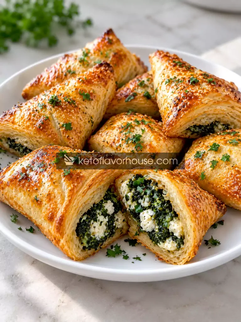 Crispy Air Fryer Spinach and Feta Pastries