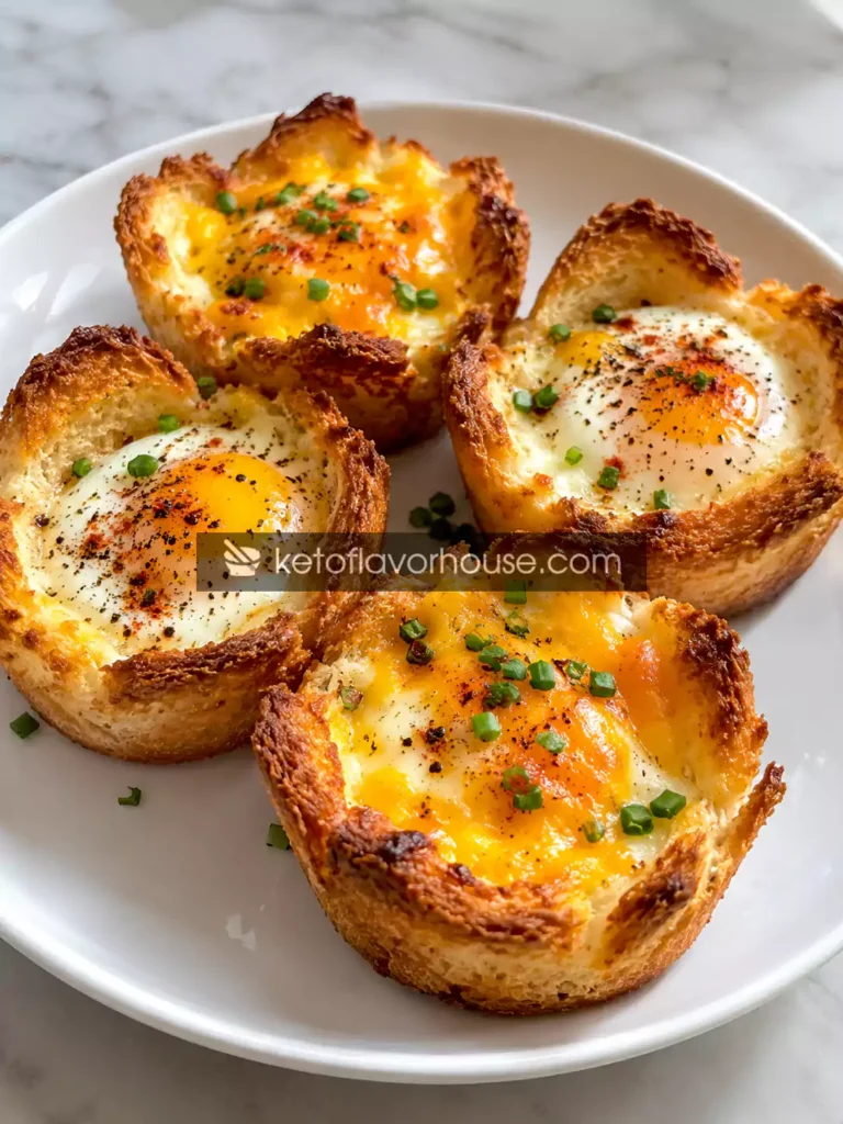 Crispy Air Fryer Toast Cups with Eggs