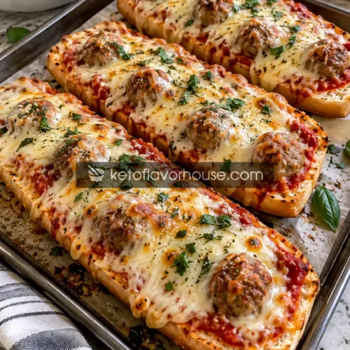 High-Protein Cheesy Meatball French Bread Pizzas – Easy Family Dinner