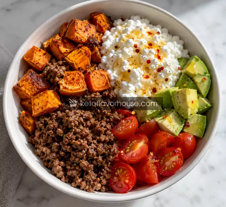 High-Protein Sweet & Spicy Honey Beef Sweet Potato Bowl