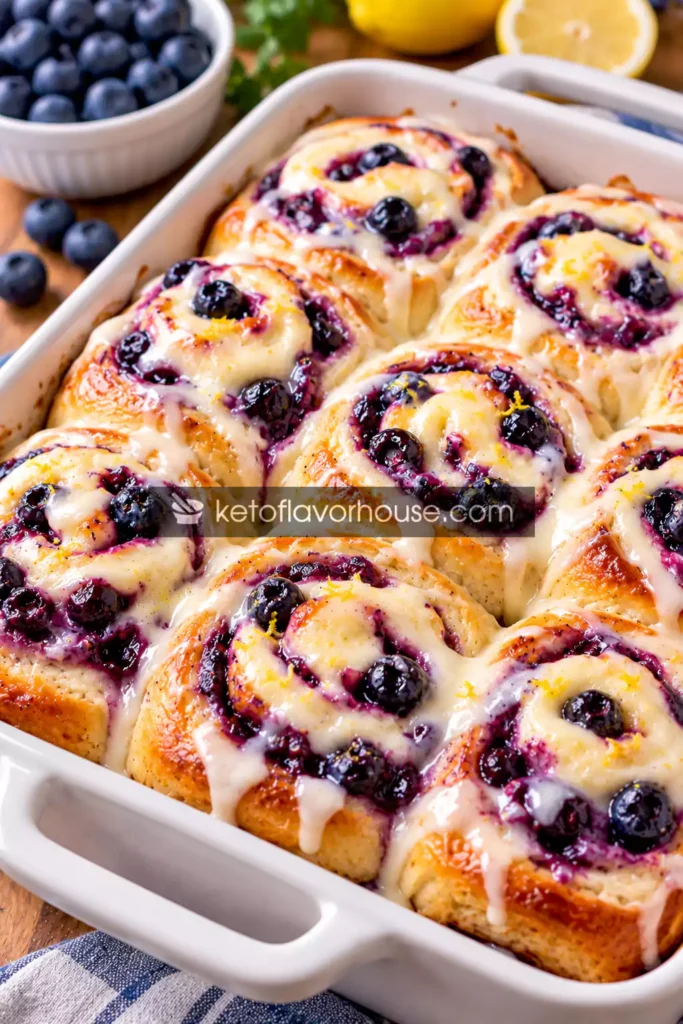 Keto Blueberry Cream Cheese Sweet Rolls