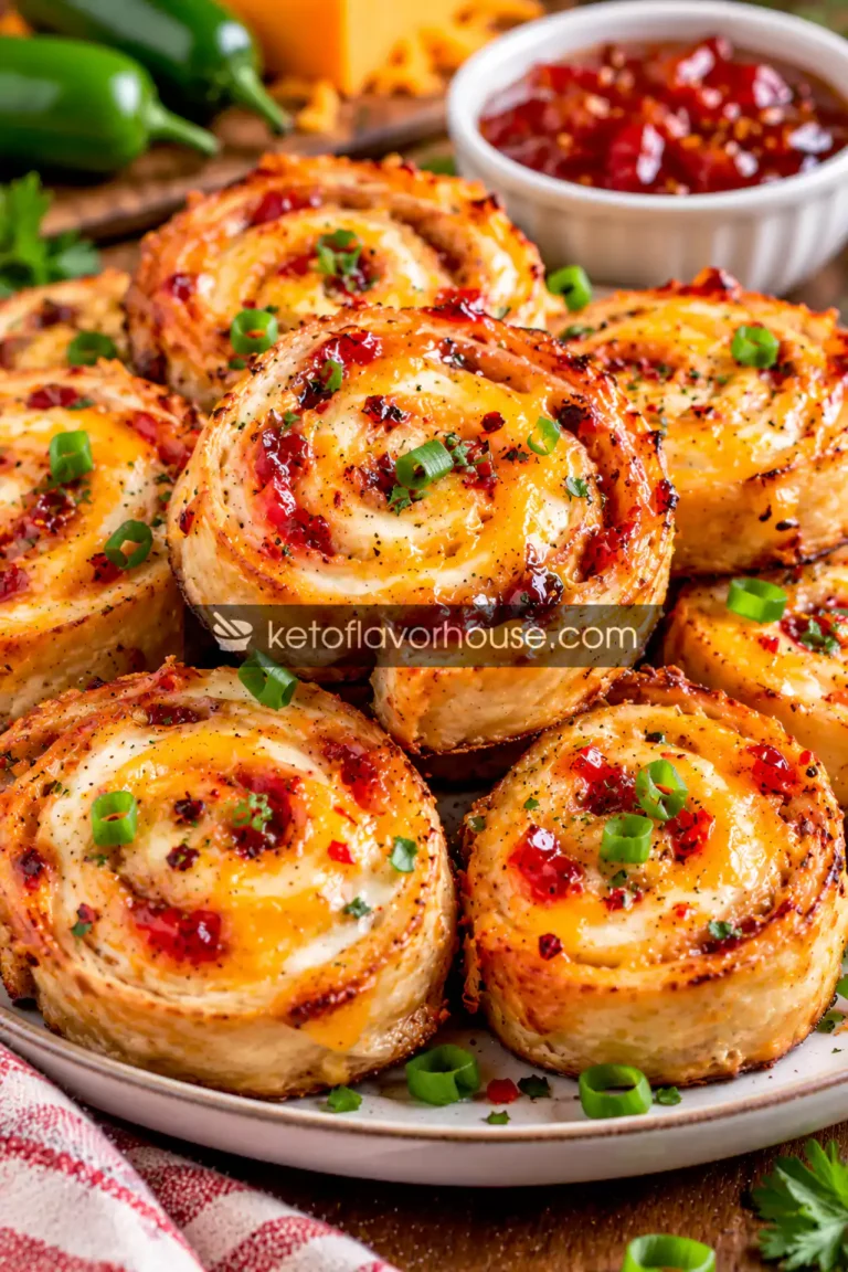 Keto Pepper Jelly Air Fryer Pinwheels